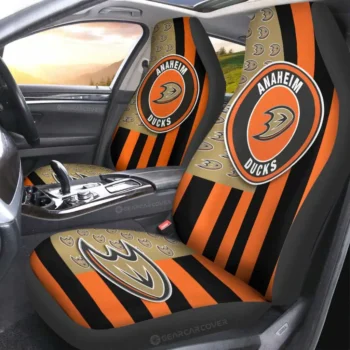 Anaheim Ducks Car Seat Covers Custom US Flag Style Gear Car Cover 2