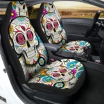 Arizona Cardinals Car Seat Covers Custom Sugar Skull Car Accessories Gear Car Cover DN0208232033 CSC 2023