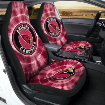 Arizona Cardinals Car Seat Covers Custom Tie Dye Car Accessories Gear Car Cover 2