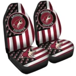 Arizona Coyotes Car Seat Covers Custom US Flag Style Gear Car Cover TN1510221033 CSC 2022