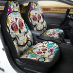 Atlanta Falcons Car Seat Covers Custom Sugar Skull Car Accessories Gear Car Cover DN0208232034 CSC 2023