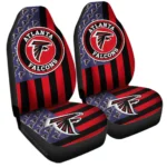 Atlanta Falcons Car Seat Covers Custom US Flag Style Gear Car Cover TN1510221005 CSC 2022