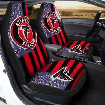 Atlanta Falcons Car Seat Covers Custom US Flag Style Gear Car Cover TN1510221005 CSC 2022