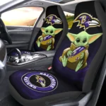 Baltimore Ravens Car Seat Covers Baby Yoda Car Accessories For Fan Gear Car Cover DN1205238003 CSC 2023