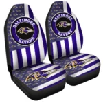 Baltimore Ravens Car Seat Covers Custom US Flag Style Gear Car Cover CSC TN1510221002