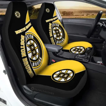 Boston Bruins Car Seat Covers Custom Car Decorations For Fans Gear Car Cover