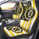 Boston Bruins Car Seat Covers Custom US Flag Style Gear Car Cover TN1510221034 CSC 2022