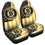 Boston Bruins Car Seat Covers Custom US Flag Style Gear Car Cover TN1510221034 CSC 2022