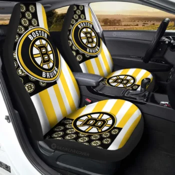 Boston Bruins Car Seat Covers Custom US Flag Style Gear Car Cover TN1510221034 CSC 2022