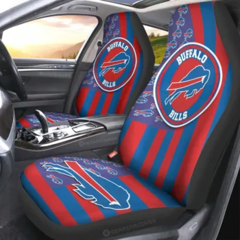 Buffalo Bills Car Seat Covers Custom US Flag Style Gear Car Cover 2