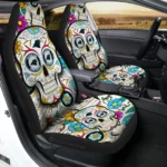 Carolina Panthers Car Seat Covers Custom Sugar Skull Car Accessories Gear Car Cover DN0208232037 CSC 2023