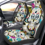 Carolina Panthers Car Seat Covers Custom Sugar Skull Car Accessories Gear Car Cover DN0208232037 CSC 2023
