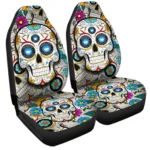 Charlotte FC Car Seat Covers Custom Sugar Skull Car Accessories Gear Car Cover DN0208232065 CSC 2023