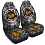Chicago Blackhawks Car Seat Covers Custom Tie Dye Car Accessories Gear Car Cover DN0803231039 CSC 2023