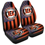 Cincinnati Bengals Car Seat Covers Custom US Flag Style Gear Car Cover CSC TN1510221003