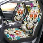 Cleveland Browns Car Seat Covers Custom Sugar Skull Car Accessories Gear Car Cover DN0208232040 CSC 2023