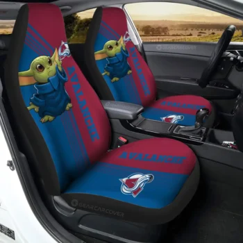 Colorado Avalanche Car Seat Covers Baby Yoda Car Accessories Gear Car Cover 2