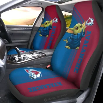Colorado Avalanche Car Seat Covers Baby Yoda Car Accessories Gear Car Cover DN0304231040 CSC 2023