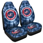 Columbus Blue Jackets Car Seat Covers Custom Tie Dye Car Accessories Gear Car Cover DN0803231041 CSC 2023