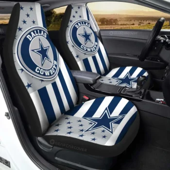 Dallas Cowboys Car Seat Covers Custom US Flag Style Gear Car Cover