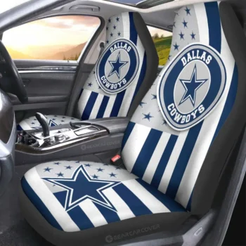 Dallas Cowboys Car Seat Covers Custom US Flag Style Gear Car Cover 2