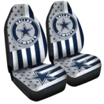 Dallas Cowboys Car Seat Covers Custom US Flag Style Gear Car Cover