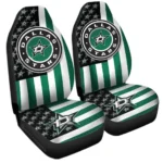 Dallas Stars Car Seat Covers Custom US Flag Style Gear Car Cover TN1510221046 CSC 2022
