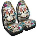 Denver Broncos Car Seat Covers Custom Sugar Skull Car Accessories Gear Car Cover DN0208232042 CSC 2023