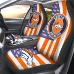 Denver Broncos Car Seat Covers Custom US Flag Style Gear Car Cover CSC TN1510221006