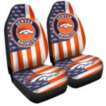 Denver Broncos Car Seat Covers Custom US Flag Style Gear Car Cover CSC TN1510221006