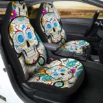 Detroit Lions Car Seat Covers Custom Sugar Skull Car Accessories Gear Car Cover DN0208232043 CSC 2023