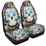 Detroit Lions Car Seat Covers Custom Sugar Skull Car Accessories Gear Car Cover DN0208232043 CSC 2023