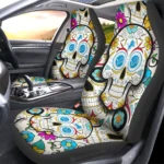 Detroit Lions Car Seat Covers Custom Sugar Skull Car Accessories Gear Car Cover DN0208232043 CSC 2023