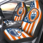 Edmonton Oilers Car Seat Covers Custom US Flag Style Gear Car Cover TN1510221063 CSC 2022