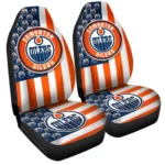 Edmonton Oilers Car Seat Covers Custom US Flag Style Gear Car Cover TN1510221063 CSC 2022