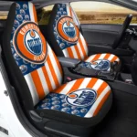 Edmonton Oilers Car Seat Covers Custom US Flag Style Gear Car Cover TN1510221063 CSC 2022