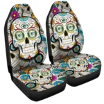 Green Bay Packers Car Seat Covers Custom Sugar Skull Car Accessories Gear Car Cover DN0208232044 CSC 2023