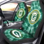Green Bay Packers Car Seat Covers Custom Tie Dye Car Accessories Gear Car Cover DN0803231012 CSC 2023 B9e9ce2a