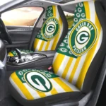Green Bay Packers Car Seat Covers Custom US Flag Style Gear Car Cover CSC TN1510221008