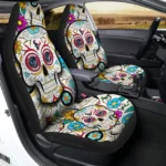 Houston Texans Car Seat Covers Custom Sugar Skull Car Accessories Gear Car Cover DN0208232045 CSC 2023