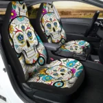LA Galaxy Car Seat Covers Custom Sugar Skull Car Accessories Gear Car Cover DN0208232084 CSC 2023