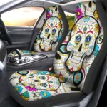 LA Galaxy Car Seat Covers Custom Sugar Skull Car Accessories Gear Car Cover DN0208232084 CSC 2023