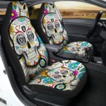 Las Vegas Raiders Car Seat Covers Custom Sugar Skull Car Accessories Gear Car Cover DN0208232057 CSC 2023