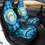 Los Angeles Chargers Car Seat Covers Custom Tie Dye Car Accessories Gear Car Cover DN0803231017 CSC 2023