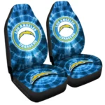 Los Angeles Chargers Car Seat Covers Custom Tie Dye Car Accessories Gear Car Cover DN0803231017 CSC 2023