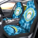 Los Angeles Chargers Car Seat Covers Custom Tie Dye Car Accessories Gear Car Cover DN0803231017 CSC 2023