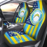 Los Angeles Chargers Car Seat Covers Custom US Flag Style Gear Car Cover CSC TN1510221011