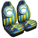 Los Angeles Chargers Car Seat Covers Custom US Flag Style Gear Car Cover CSC TN1510221011