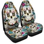 Los Angeles FC Car Seat Covers Custom Sugar Skull Car Accessories Gear Car Cover DN0208232085 CSC 2023