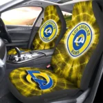 Los Angeles Rams Car Seat Covers Custom Tie Dye Car Accessories Gear Car Cover DN0803231018 CSC 2023